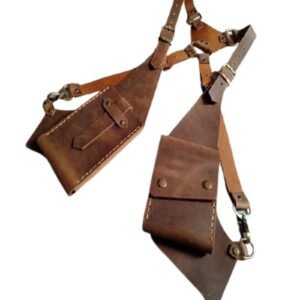 Extra Thin Leather Pouch Style Shoulder Holster For All Guns